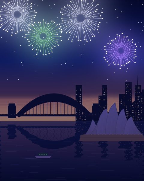 Fireworks over Sydney Harbour